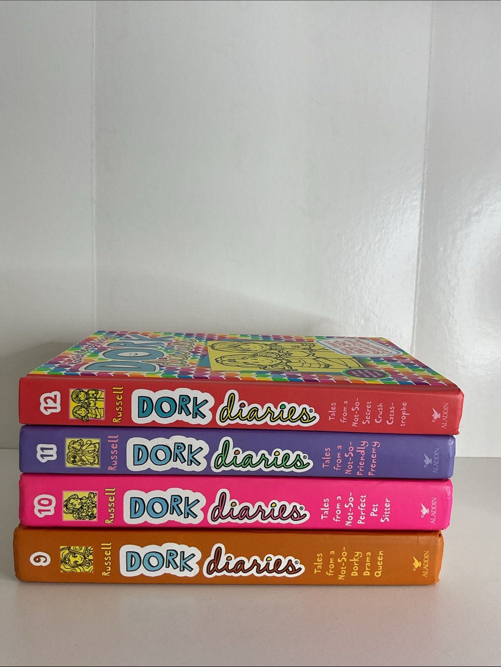 Dork Diaries illustrated chapter book set 9-12 Rachel Renee Russell hardcover